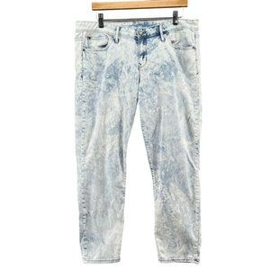 GAP Always Skinny Skimmer Blue Acid Wash Jeans Womens Stretch Denim Size 33 R